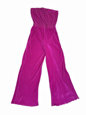 PEPPERMAYO Wide Leg Strapless Jumpsuit in Pink Size 6 Like New